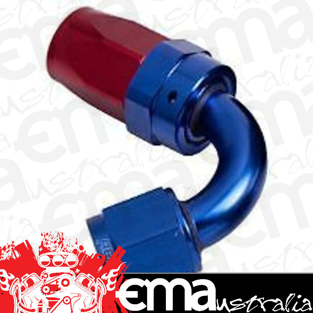 -8AN TAPER SERIES 120 DEGREE HOSE END BLUE