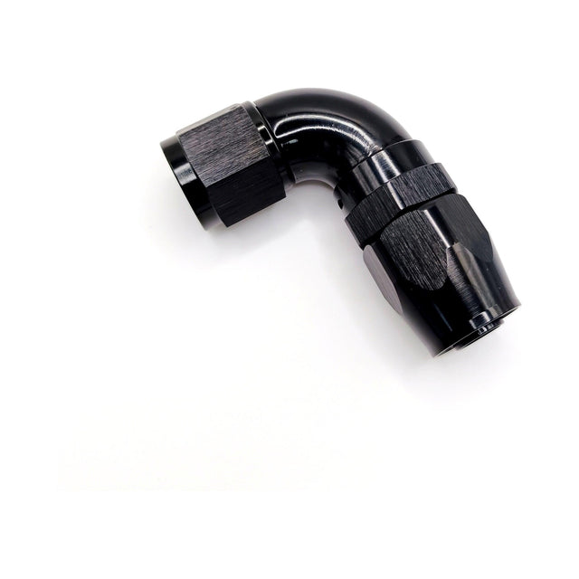 -8AN TAPER SERIES 90 DEGREE HOSE END BLACK