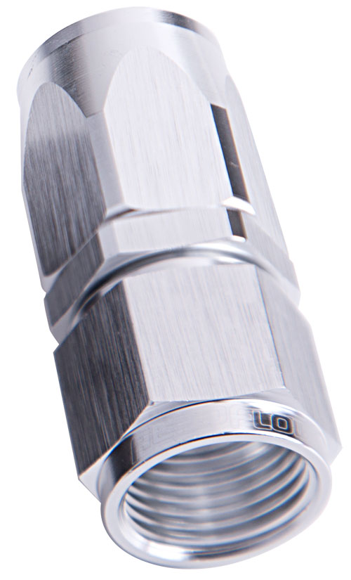 -6AN TAPER SERIES STRAIGHT HOSE END SILVER