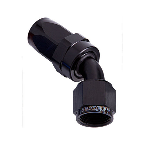 -16AN TAPER SERIES 45 DEGREE HOSE END BLACK