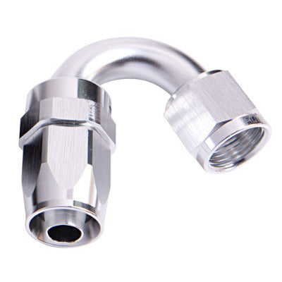 -4AN TAPER SERIES 150 DEGREE HOSE END SILVER