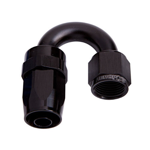 -6AN TAPER SERIES 180 DEGREE HOSE END BLACK