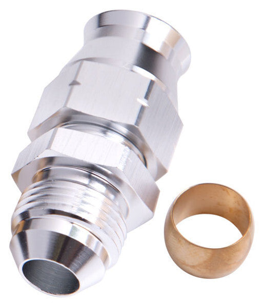 3/8" HARD LINE TO -6AN MALE ADAPTER BLUE w/ OLIVE