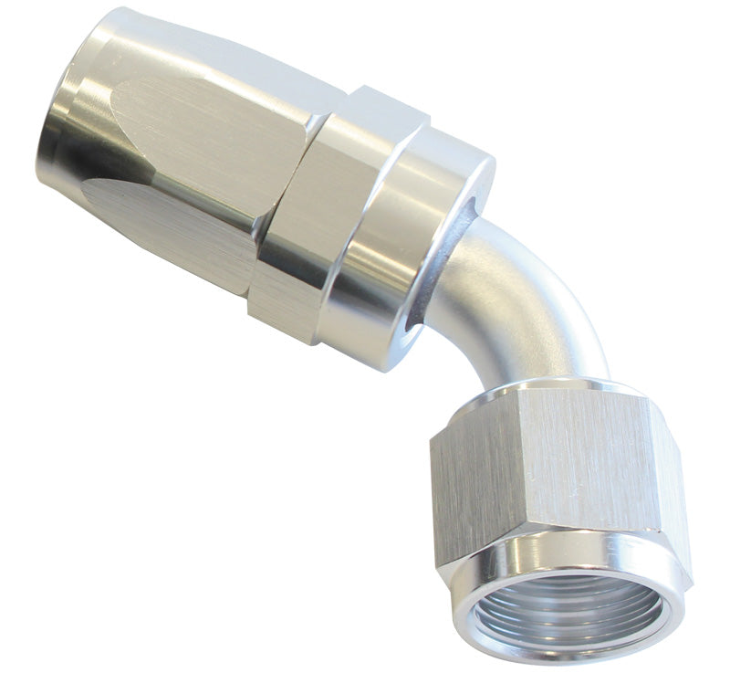 -12AN TAPER SERIES 60 DEGREE HOSE END SILVER