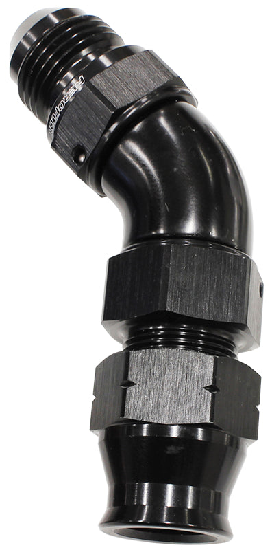3/4" TUBE 45 deg male -12AN BLACK SWIVEL NUT WITH OLIVE