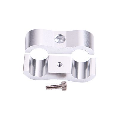 Aeroflow 5/16" I.D., Silver Finish Billet Aluminium Dual Hose Separators AF156-05S