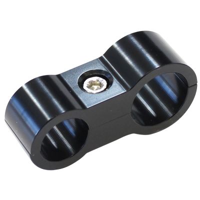 Aeroflow 7/16" (11.1mm) I.D. & 9/16" (14.2mm) Stepped Billet Aluminium Dual Hose Separators AF156-07-09BLK