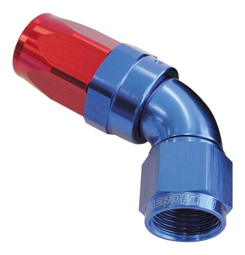 -6AN TAPER SERIES 150 DEGREE HOSE END BLUE