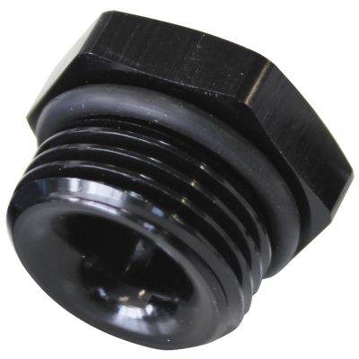 Aeroflow ORB Port Reducer -8ORB to 1/8" Black finish - AF912-P08-02BLK
