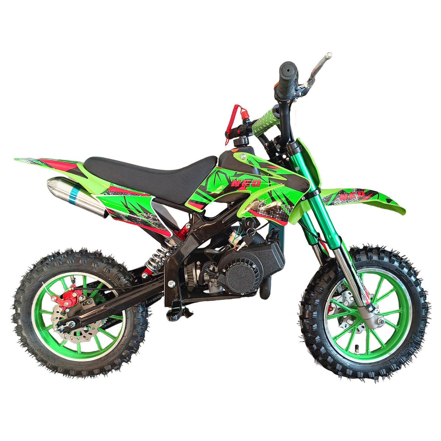 Kids 36V Electric Ride On Motorbike – Battery Powered Toy Dirt Bike for Outdoor Fun - Green