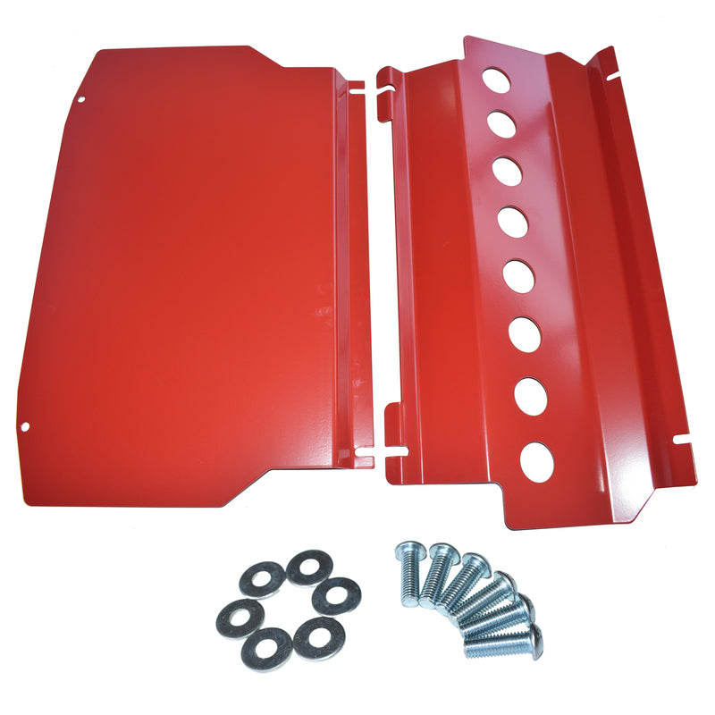 Red Bash Plate Set for Mitsubishi Pajero NS NT NW NX (2006-2022) β Ultimate Engine & Underbody Protection