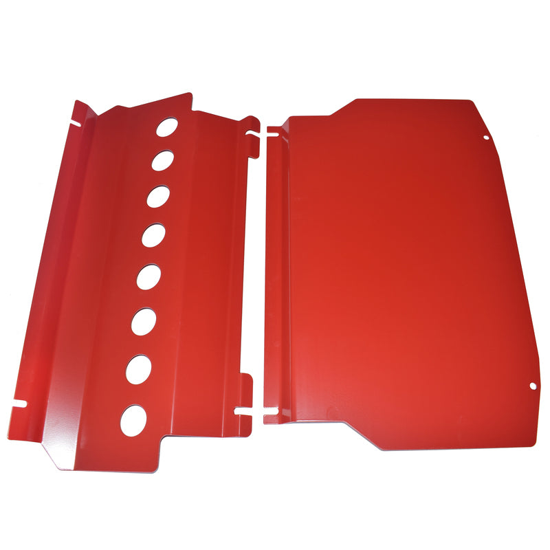 Red Bash Plate Set for Mitsubishi Pajero NS NT NW NX (2006-2022) β Ultimate Engine & Underbody Protection