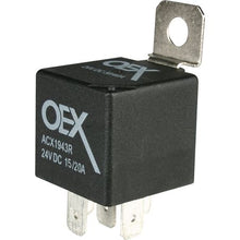 Load image into Gallery viewer, OEX ACX1943RBL Mini Relay – 24V Change Over, 15/20A, Sealed, Resistor Protected, 5 Pin