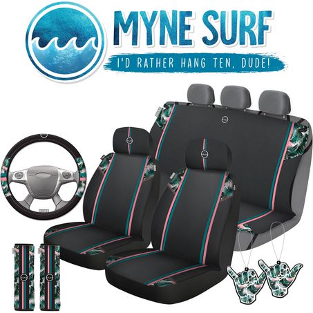 MYNE 8 PIECE CAR SEAT COVER SET - TROPICANA - 4402542