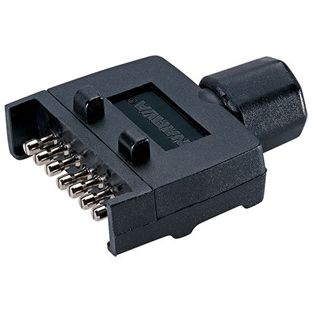 NARVA TRAILER PLUG 7 PIN FLAT - PLASTIC - 82141BL