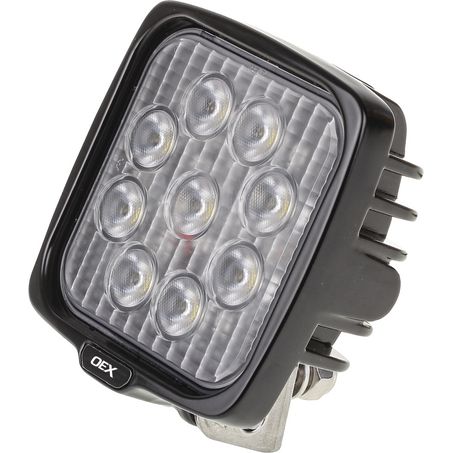 OEX LLX08205 Work Light Square – 9 Cree LED, 12V/24V, 3152 Lumens, Flood Beam, IP67, CISPR25 Rated