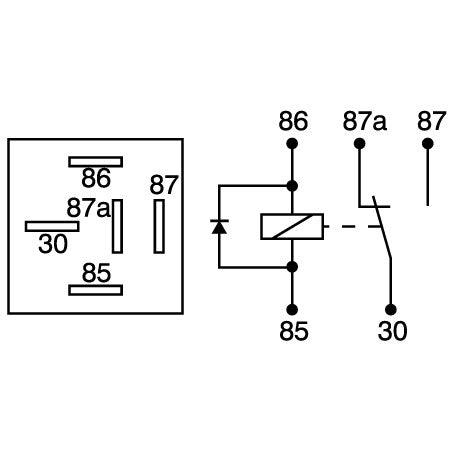 12V Relay OEX Mini Relay 12V Change Over 30/40A - Diode Protected, Sealed - ACX1941DBL