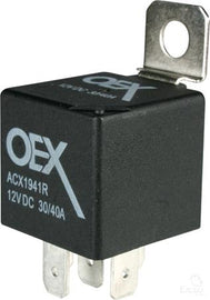 OEX ACX1941RBL Mini Relay 12V – Change Over 30A/40A, Resistor Protected, Sealed, 5-Terminal, Ideal for Automotive and Industrial Use