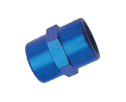 1/2" TUBE 45 DEG FEMALE -8AN BLUE SWIVEL NUT WITH OLIVE