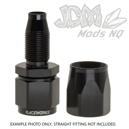-20AN TAPER SERIES 180 DEGREE HOSE END BLACK