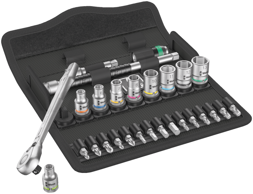 1/4" Drive Zyklop Metal Ratchet Set with Switch Lever