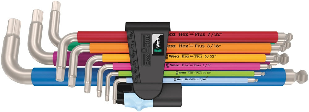 3950/9 Professional Multicolour Hex-Plus Imperial L-Key Set