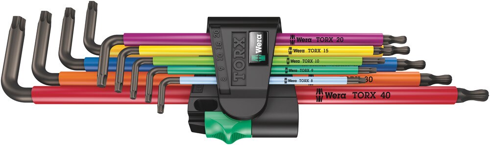 Long Arm Multicolour Torx L-Key Set 9 Piece