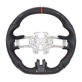 100% Real Carbon Fiber Steering Wheel No Heated for Mustang EcoBoost GT Shelby-Mustang GT350 GT350R 2.3L 5.0L 2015-2017