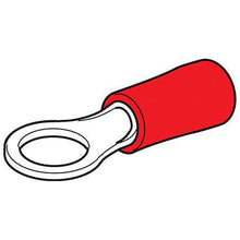 Load image into Gallery viewer, 5mm Red Insulated Ring Crimp Terminal Pack - 100 Piece