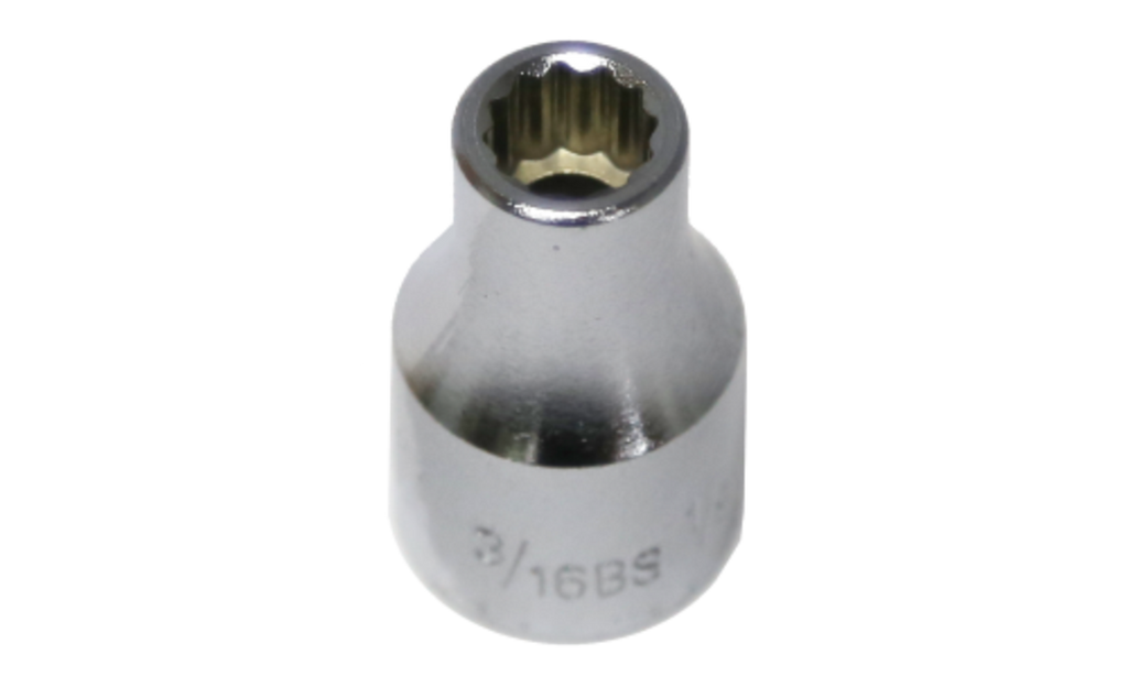Whitworth Socket - 1/2" Dr. 12-Point Standard Socket, 1/8", 38mm Length