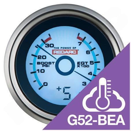 G52-BEA - Redarc EGT and boost/pressure gauge with optional current display