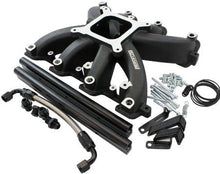 Load image into Gallery viewer, GM LS CARBY INTAKE MANIFOLD RECTANGLE PORT EFI LS3 BLACK Aeroflow - AF6250-6000