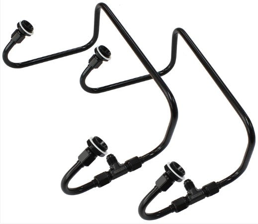 DUAL INLET FUEL LINE KIT SUIT 4150 HOLLEY CARB BLACK