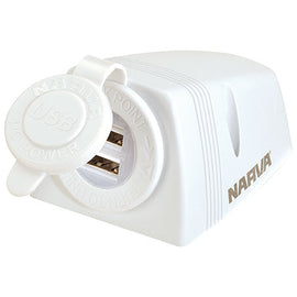 Narva Dual USB Socket White