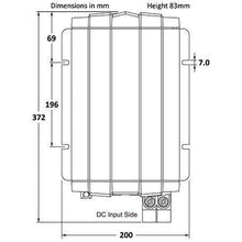 Load image into Gallery viewer, REDARC 12V to 240V DC‑AC pure sine wave inverter 1000W R‑12‑1000RS. Diagram of measurements