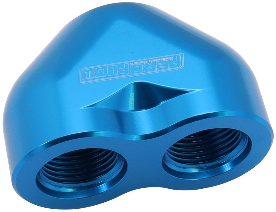 AEROFLOW -16AN TO 2 x -12AN FEMALE ORB U BLOCK BLUE