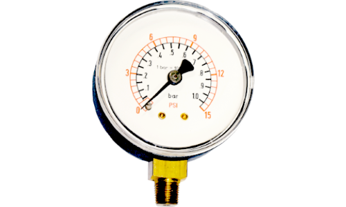15psi Pressure Gauge, 2 1/2"