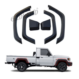 2024 ABS Matte Black Fender Flares High Quality Rubber for Land Cruiser 79 Series HZJ79 VDJ79 Single/Double Cab Pickup T