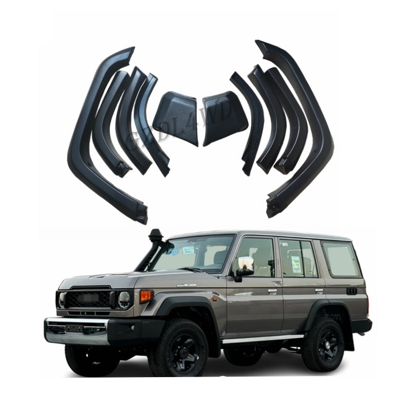 2024+ for Land Cruiser 70/76 Series ABS Fender Flares with Matte Black Finish and High Quality Rubber for SUV 5-Door Wag