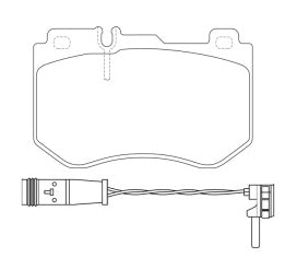 Front Brake Pads With Wire Sensor For Mercedes-Benz NIBK PN0584W
