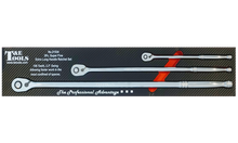 Load image into Gallery viewer, 3 Piece Super Fine Extra Long Handle Ratchet Set