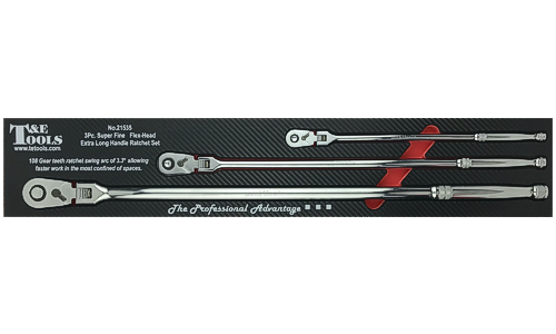 Flex-Head Long Handle Ratchet Set, 3 Piece