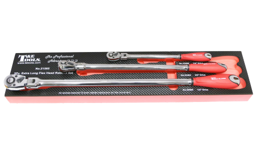 3 Piece Flex-Head Extra Long Ratchet Set