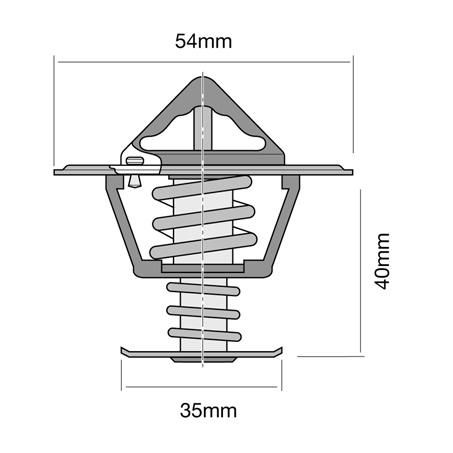 Tridon 82°C High Flow Thermostat 54mm