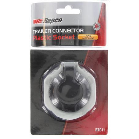 7 Pin Trailer Socket - Round Plastic Large