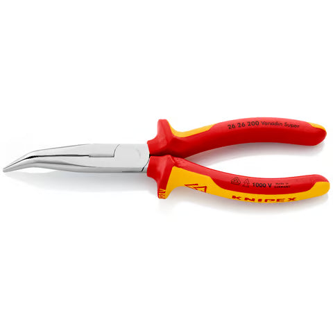 200mm Long Nose Pliers Bent 1000V VDE