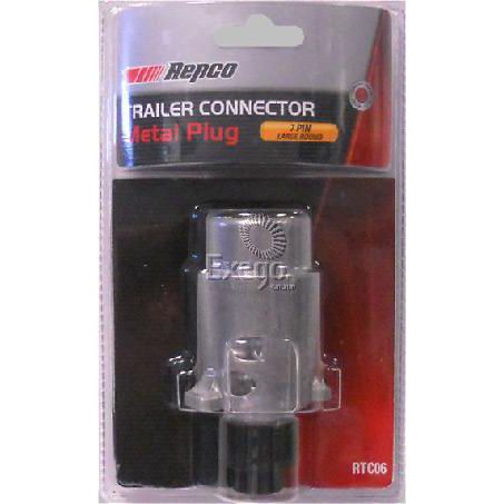 Repco 7 Pin Trailer Plug - Round Metal Large