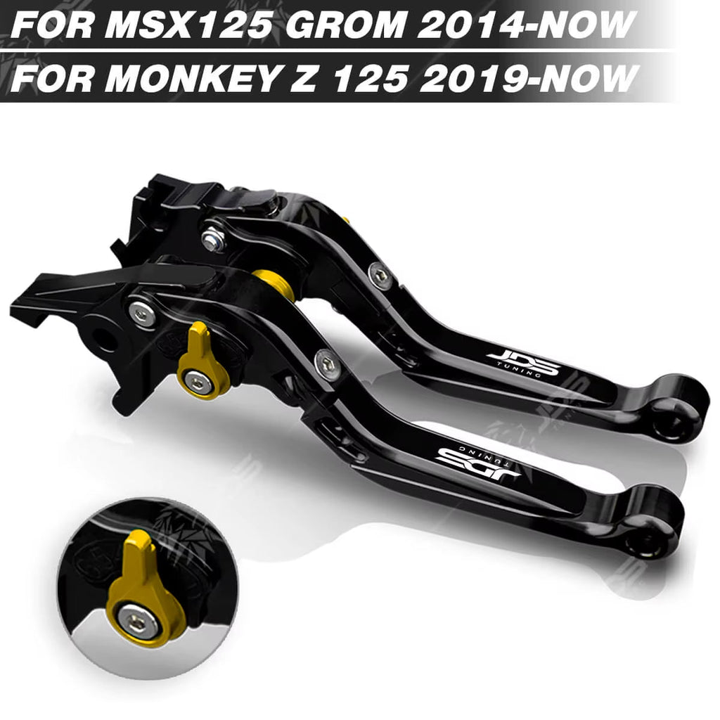 For Honda MSX 125 GROM 125/MONKEY Z 125 Clutch Lever Brake Lever Set Foldable Adjustable Handle Levers Motor Accessories Parts / Bl-Yb