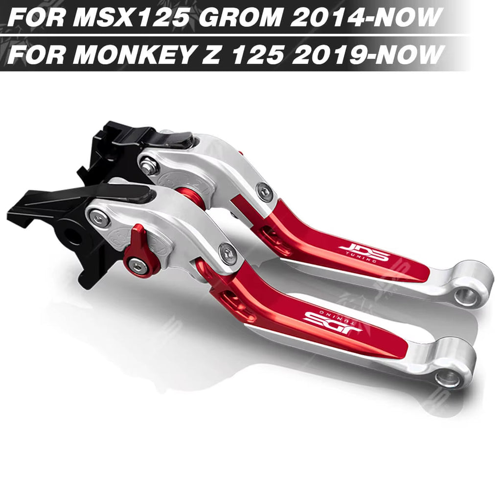 For Honda MSX 125 GROM 125/MONKEY Z 125 Clutch Lever Brake Lever Set Foldable Adjustable Handle Levers Motor Accessories Parts / S-R