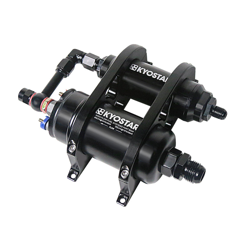 300LPH External Fuel Pump With Dual Mounting Bracket Kit and  Filter AN8
